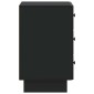 vidaXL Κομοδίνο με συρτάρι Μαύρο 43 x 41 x 66,5 εκ. Επεξεργασμένο Ξύλο