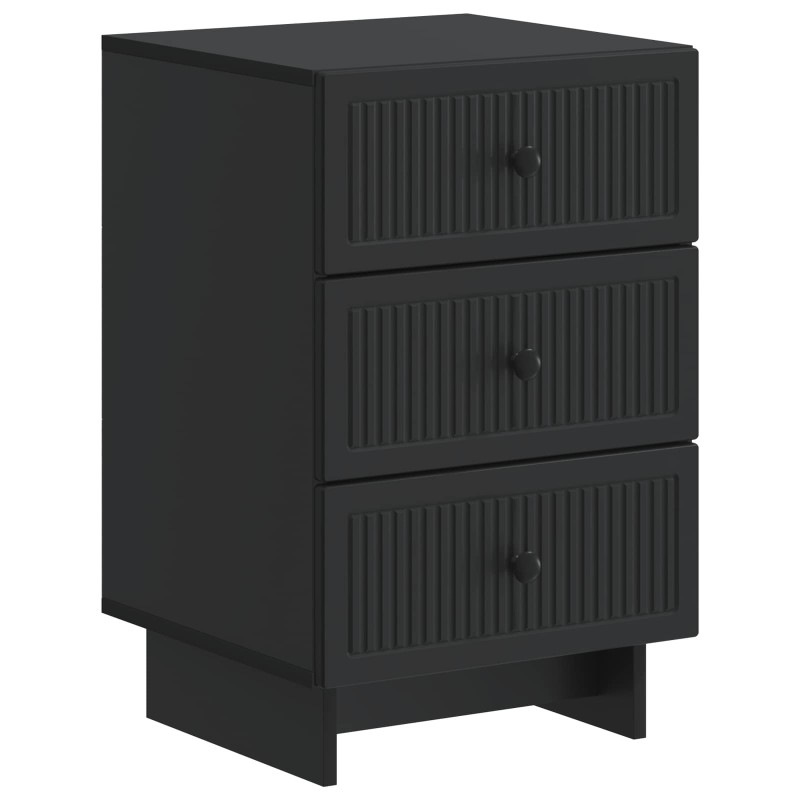 vidaXL Κομοδίνο με συρτάρι Μαύρο 43 x 41 x 66,5 εκ. Επεξεργασμένο Ξύλο