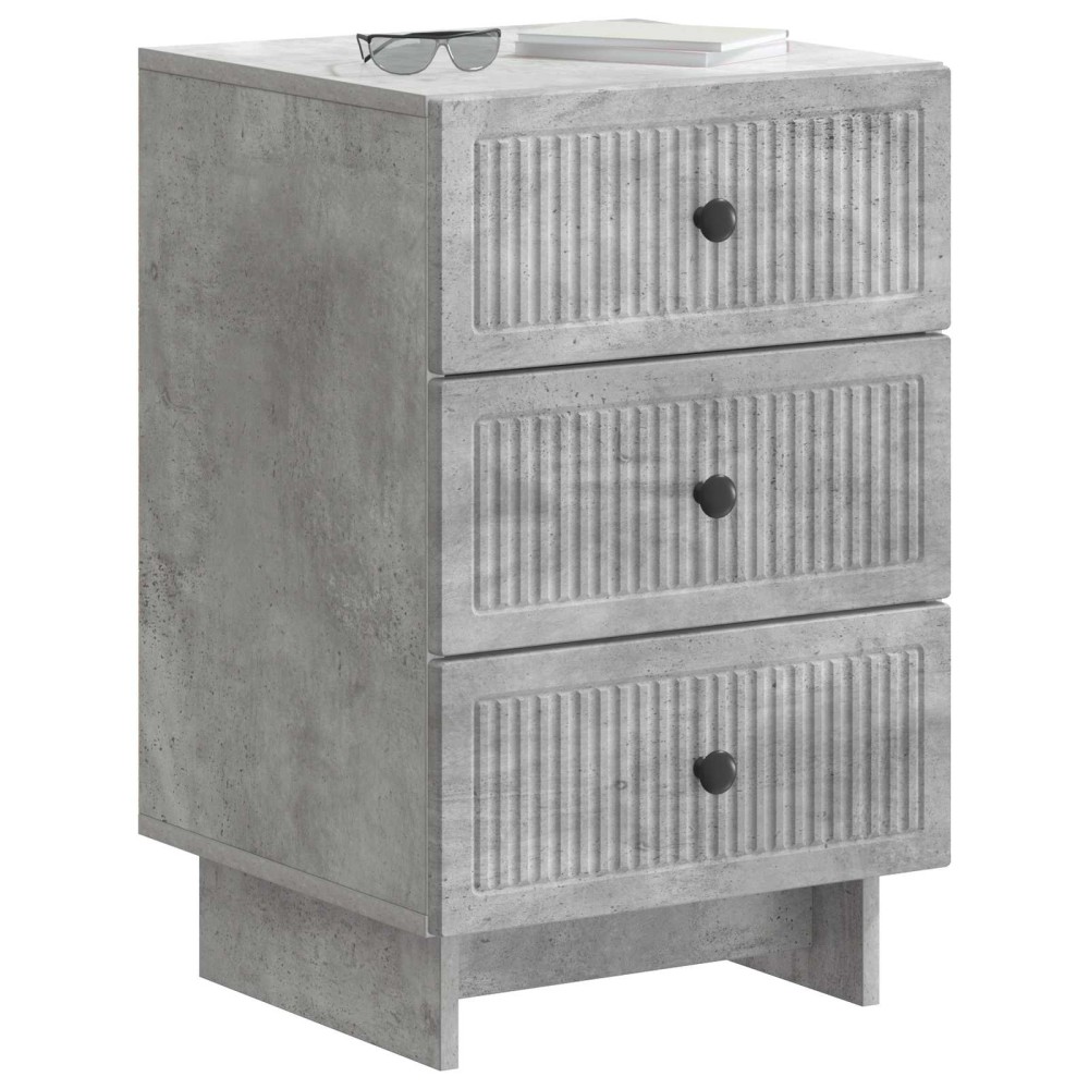 vidaXL Κομοδίνο με συρτάρι Γκρι Σκυροδέματος 43 x 41 x 66,5 εκ.