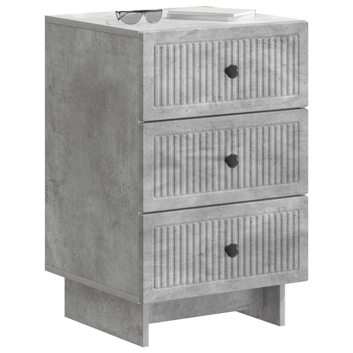 vidaXL Κομοδίνο με συρτάρι Γκρι Σκυροδέματος 43 x 41 x 66,5 εκ.