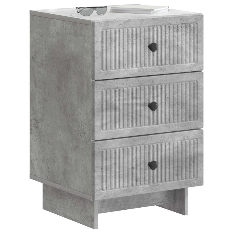 vidaXL Κομοδίνο με συρτάρι Γκρι Σκυροδέματος 43 x 41 x 66,5 εκ.