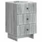 vidaXL Κομοδίνο Γκρι Sonoma 43 x 41 x 66,5 εκ. Επεξεργασμένο Ξύλο