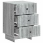vidaXL Κομοδίνο Γκρι Sonoma 43 x 41 x 66,5 εκ. Επεξεργασμένο Ξύλο