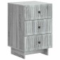 vidaXL Κομοδίνο Γκρι Sonoma 43 x 41 x 66,5 εκ. Επεξεργασμένο Ξύλο