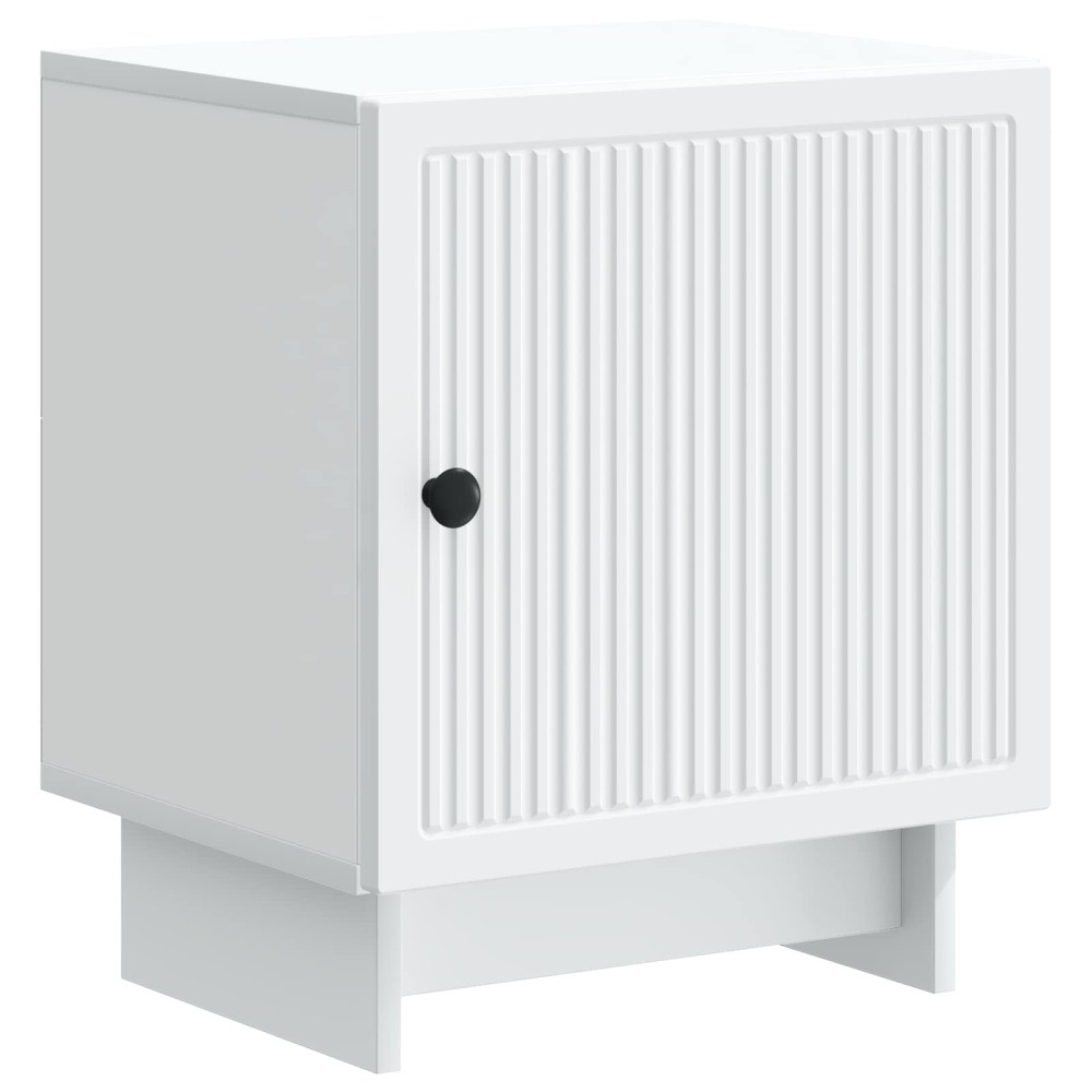 vidaXL Κομοδίνο Λευκό 43 x 34,5 x 50 εκ Επεξεργασμένο Ξύλο