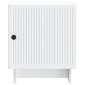 vidaXL Κομοδίνο Λευκό 43 x 34,5 x 50 εκ Επεξεργασμένο Ξύλο