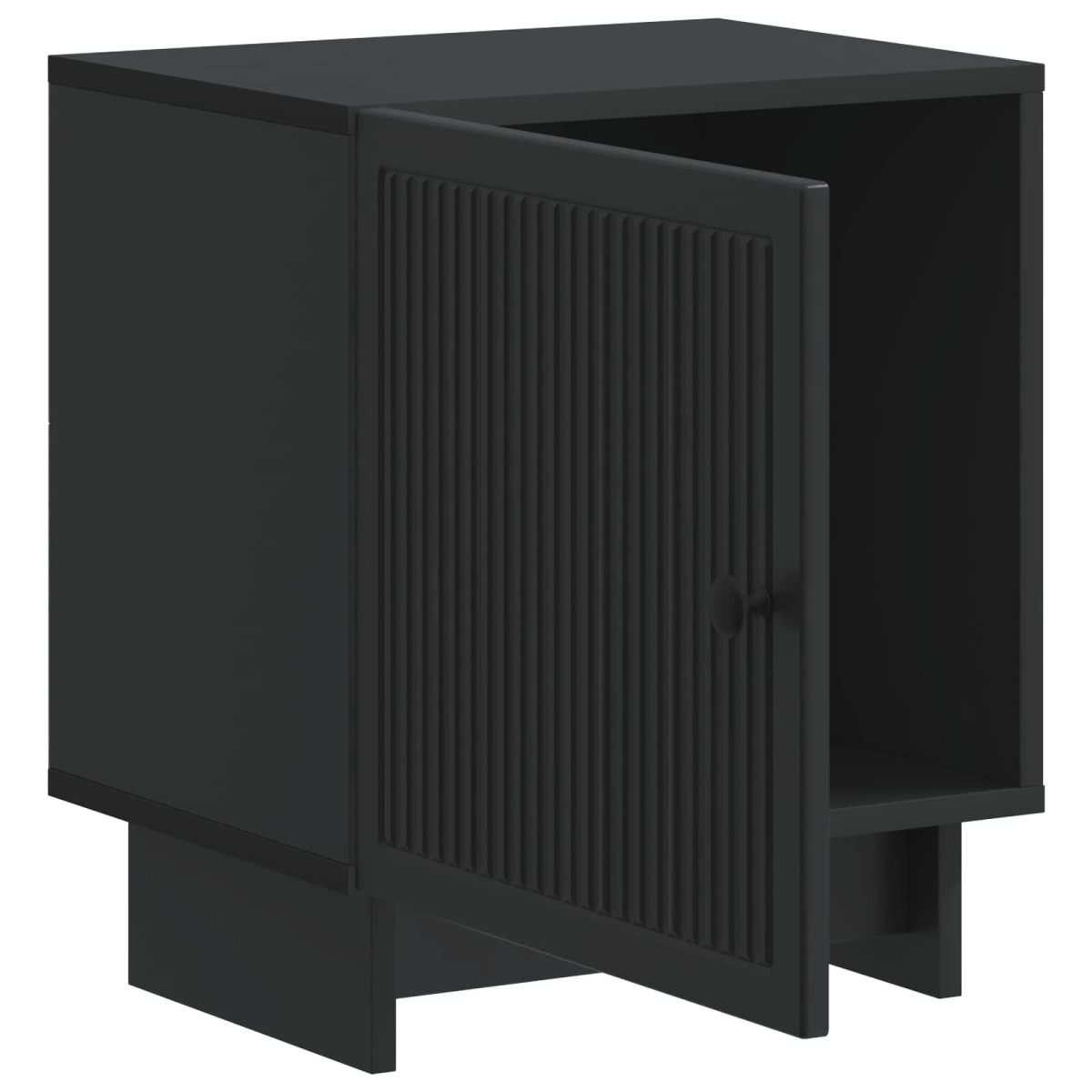 vidaXL Κομοδίνο Μαύρο 43 x 34,5 x 50 εκ Επεξεργασμένο Ξύλο