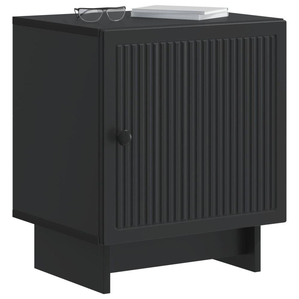 vidaXL Κομοδίνο 2 τμχ. Μαύρο 43 x 34,5 x 50 εκ Επεξεργασμένο Ξύλο