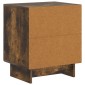 vidaXL Κομοδίνο 2 τμχ. Καπνισμένο Ξύλο Δρυός 43 x 34,5 x 50 εκ