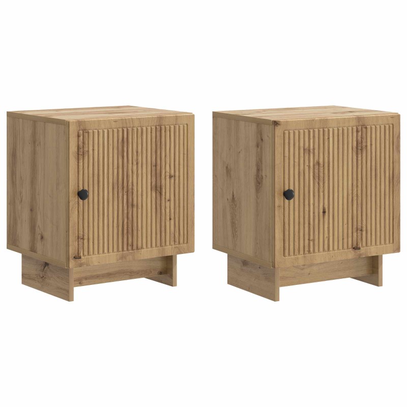 vidaXL Κομοδίνο 2 τμχ. Artisan Δρυς 43 x 34,5 x 50 εκ