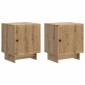 vidaXL Κομοδίνο 2 τμχ. Artisan Δρυς 43 x 34,5 x 50 εκ