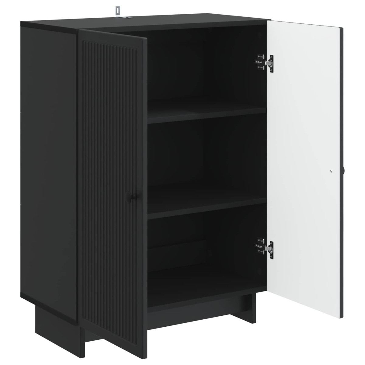 vidaXL Πλαϊνό γραφείο Μαύρο 66 x 34,5 x 90 εκ Επεξεργασμένο Ξύλο