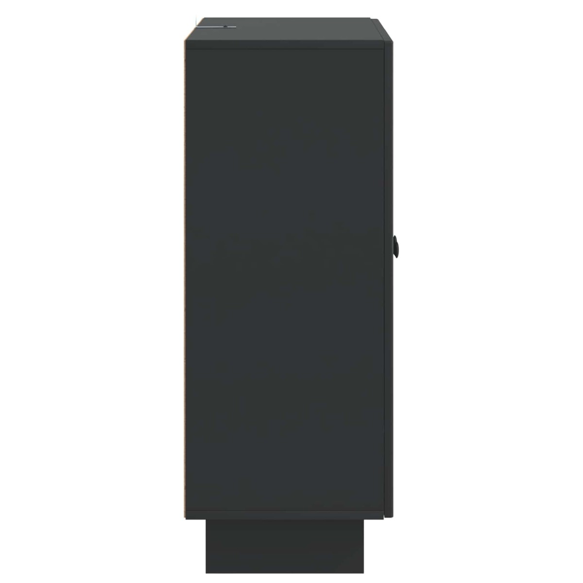 vidaXL Πλαϊνό γραφείο Μαύρο 66 x 34,5 x 90 εκ Επεξεργασμένο Ξύλο