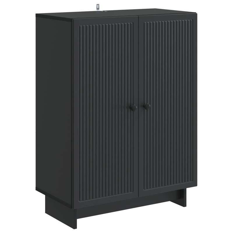 vidaXL Πλαϊνό γραφείο Μαύρο 66 x 34,5 x 90 εκ Επεξεργασμένο Ξύλο