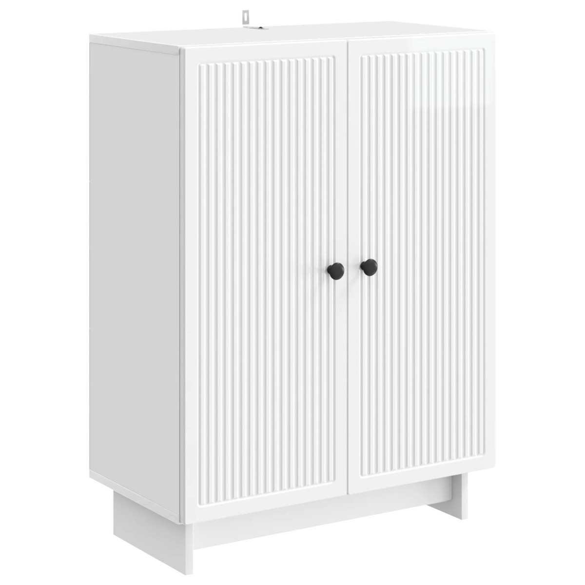 vidaXL Πλαϊνό γραφείο Γυαλιστερό Λευκό 66 x 34,5 x 90 εκ