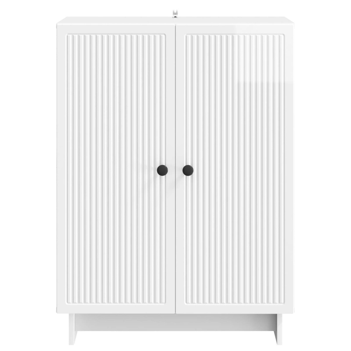 vidaXL Πλαϊνό γραφείο Γυαλιστερό Λευκό 66 x 34,5 x 90 εκ