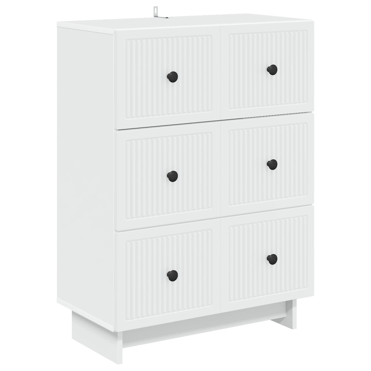 vidaXL Ντουλάπι με Συρτάρια Λευκό 66 x 34,5 x 90 εκ Επεξεργασμένο Ξύλο