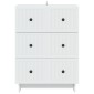 vidaXL Ντουλάπι με Συρτάρια Λευκό 66 x 34,5 x 90 εκ Επεξεργασμένο Ξύλο