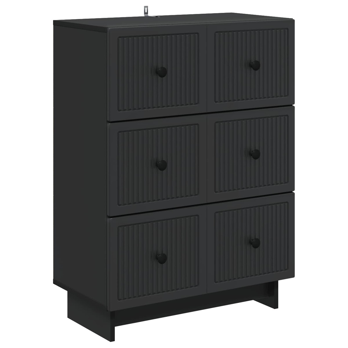 vidaXL Ντουλάπι με Συρτάρια Μαύρο 66 x 34,5 x 90 εκ Επεξεργασμένο Ξύλο