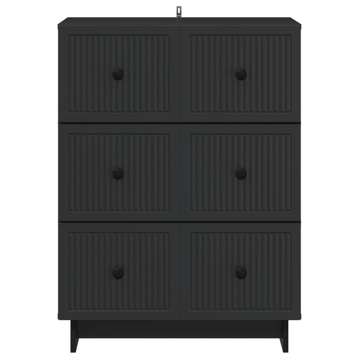 vidaXL Ντουλάπι με Συρτάρια Μαύρο 66 x 34,5 x 90 εκ Επεξεργασμένο Ξύλο