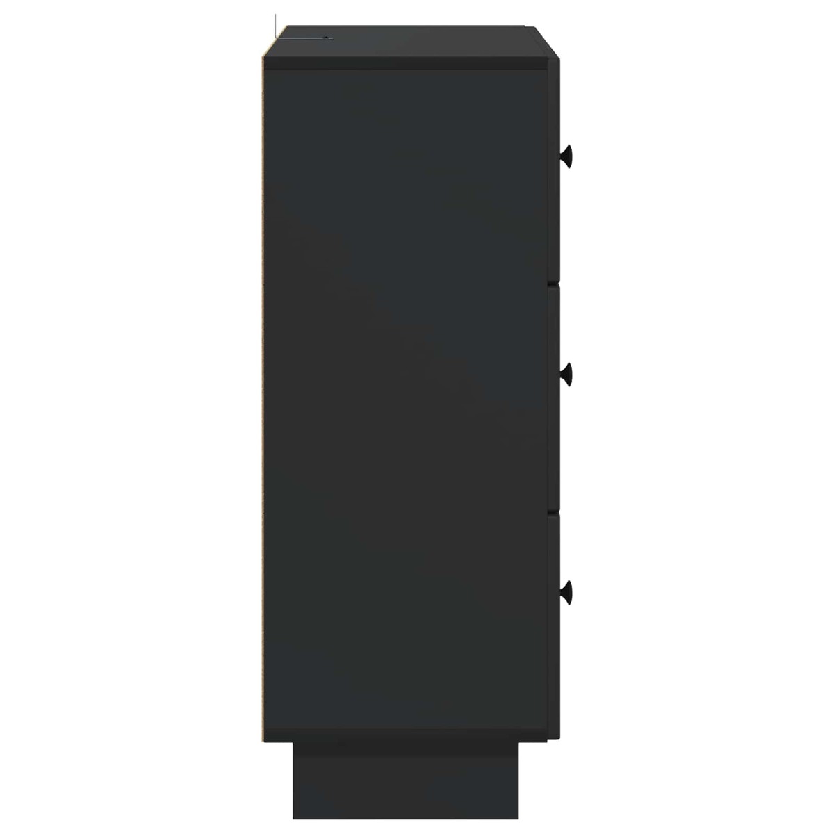 vidaXL Ντουλάπι με Συρτάρια Μαύρο 66 x 34,5 x 90 εκ Επεξεργασμένο Ξύλο