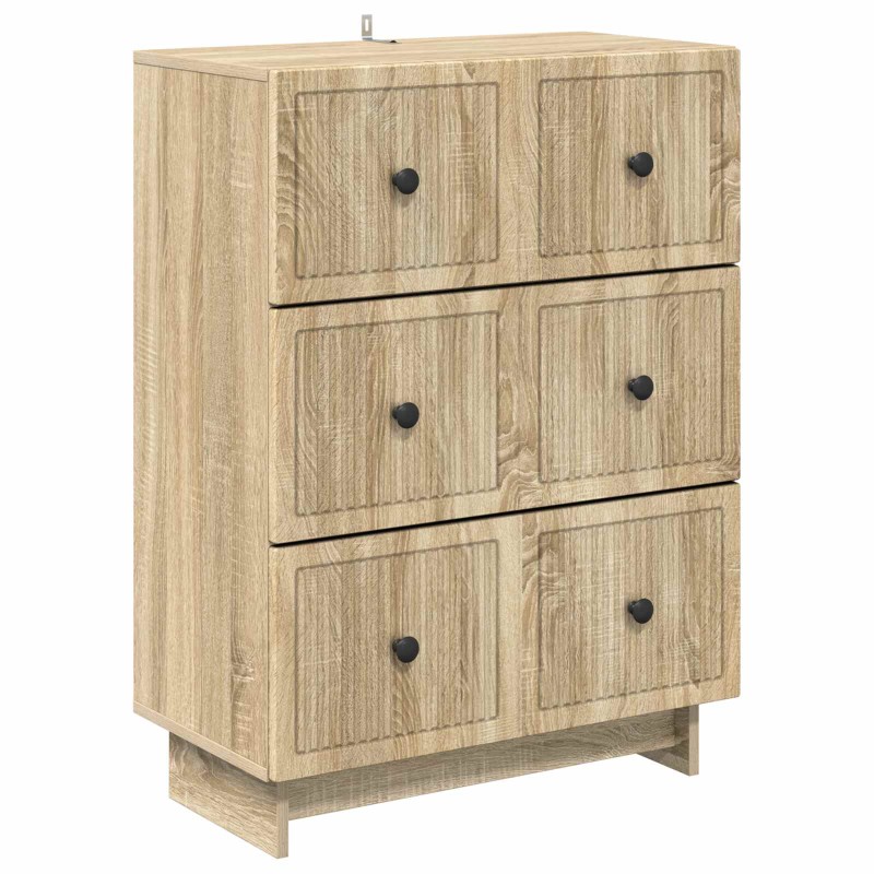 vidaXL Ντουλάπι με Συρτάρια Sonoma Δρυς 66 x 34,5 x 90 εκ
