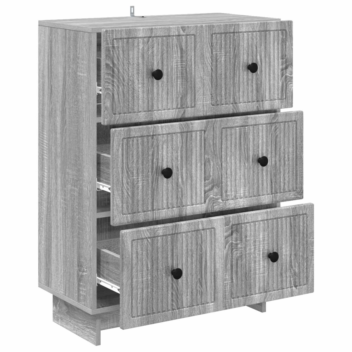 vidaXL Ντουλάπι με Συρτάρια Γκρι Sonoma 66 x 34,5 x 90 εκ