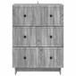 vidaXL Ντουλάπι με Συρτάρια Γκρι Sonoma 66 x 34,5 x 90 εκ