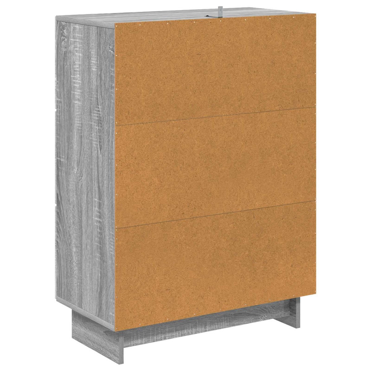 vidaXL Ντουλάπι με Συρτάρια Γκρι Sonoma 66 x 34,5 x 90 εκ