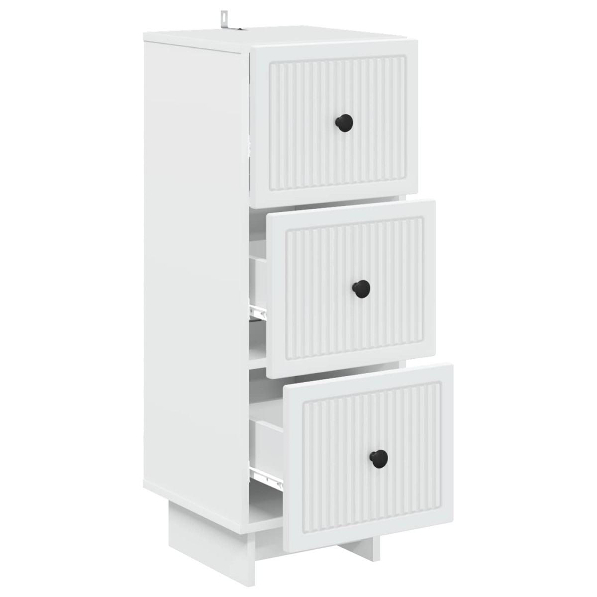 vidaXL Ντουλάπι με Συρτάρια Λευκό 33 x 34,5 x 90 εκ Επεξεργασμένο Ξύλο