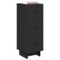 vidaXL Ντουλάπι με Συρτάρια Μαύρο 33 x 34,5 x 90 εκ Επεξεργασμένο Ξύλο