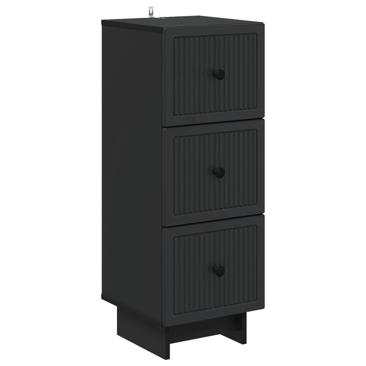 vidaXL Ντουλάπι με Συρτάρια Μαύρο 33 x 34,5 x 90 εκ Επεξεργασμένο Ξύλο