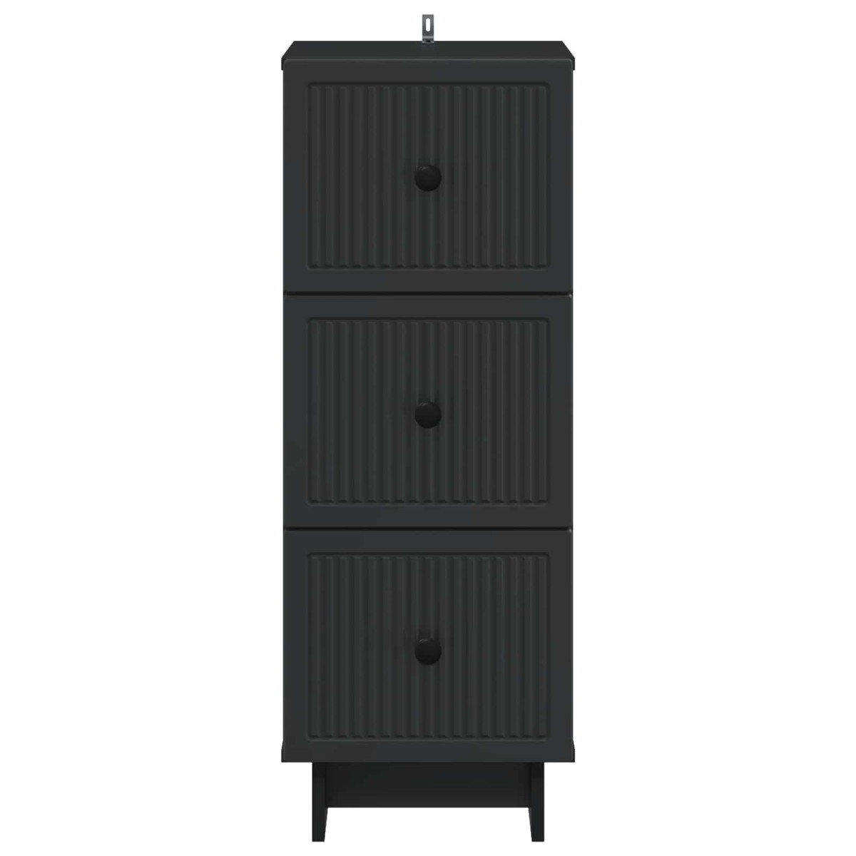 vidaXL Ντουλάπι με Συρτάρια Μαύρο 33 x 34,5 x 90 εκ Επεξεργασμένο Ξύλο