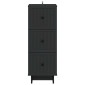 vidaXL Ντουλάπι με Συρτάρια Μαύρο 33 x 34,5 x 90 εκ Επεξεργασμένο Ξύλο