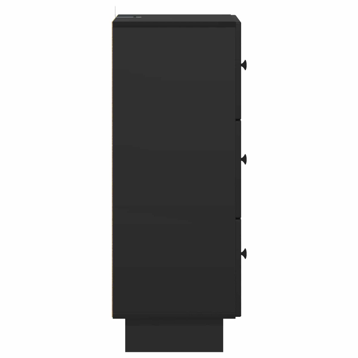 vidaXL Ντουλάπι με Συρτάρια Μαύρο 33 x 34,5 x 90 εκ Επεξεργασμένο Ξύλο