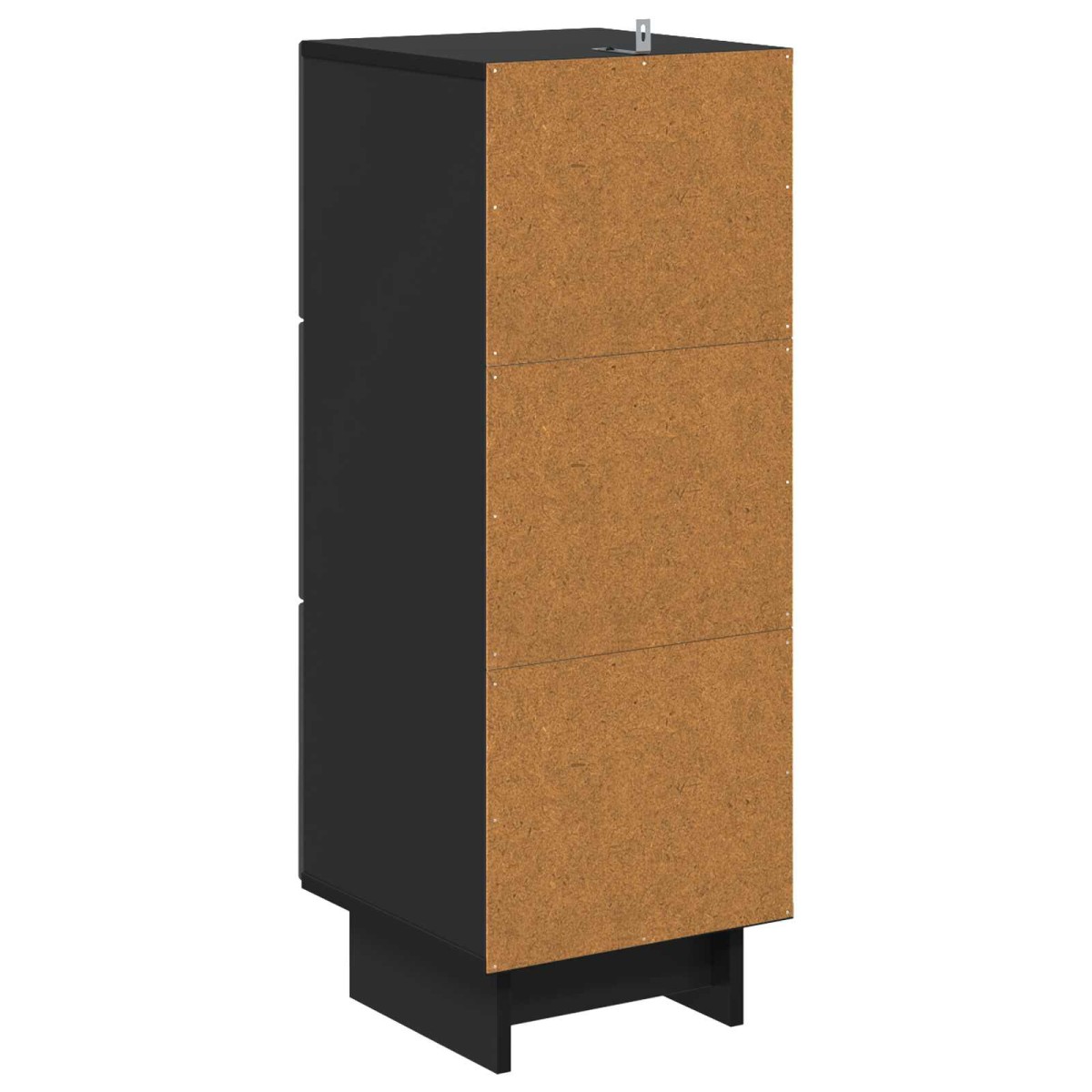 vidaXL Ντουλάπι με Συρτάρια Μαύρο 33 x 34,5 x 90 εκ Επεξεργασμένο Ξύλο
