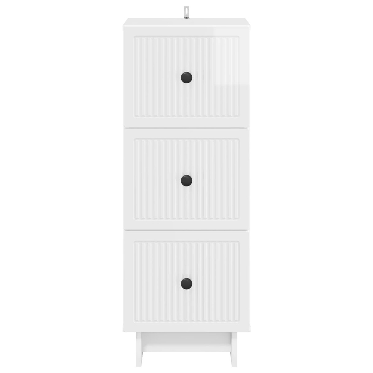 vidaXL Ντουλάπι με Συρτάρια Γυαλιστερό Λευκό 33 x 34,5 x 90 εκ