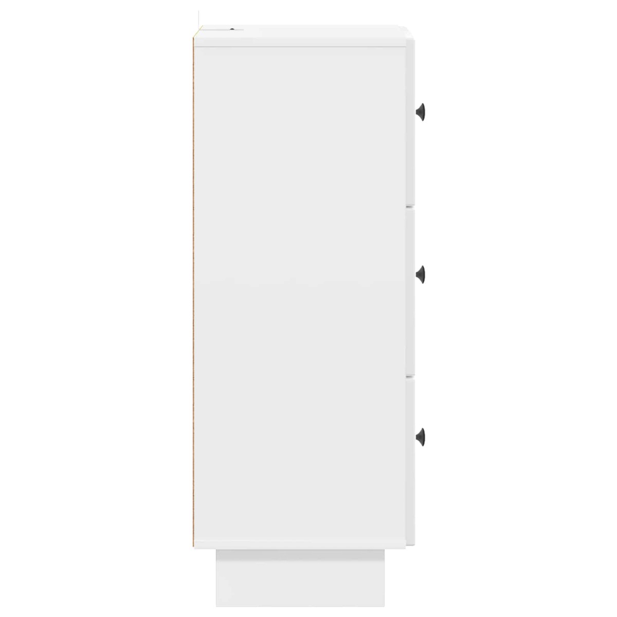 vidaXL Ντουλάπι με Συρτάρια Γυαλιστερό Λευκό 33 x 34,5 x 90 εκ