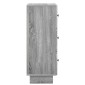 vidaXL Ντουλάπι με Συρτάρια Γκρι Sonoma 33 x 34,5 x 90 εκ