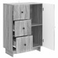 vidaXL Πλαϊνό γραφείο Γκρι Sonoma 66 x 34,5 x 90 εκ Επεξεργασμένο Ξύλο