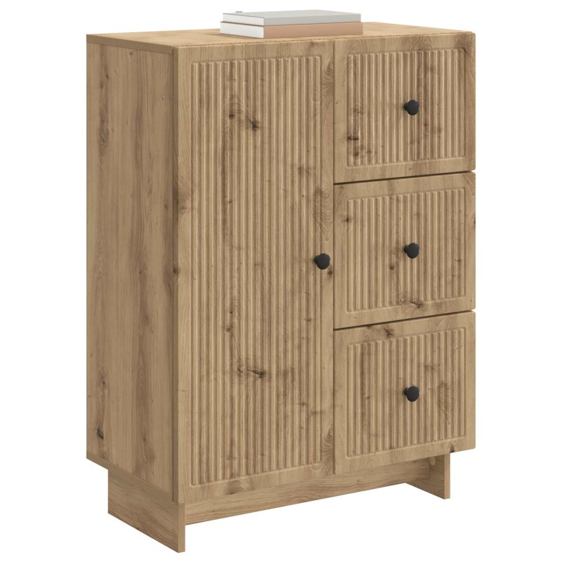 vidaXL Πλαϊνό γραφείο Artisan Δρυς 66 x 34,5 x 90 εκ