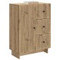 vidaXL Πλαϊνό γραφείο Artisan Δρυς 66 x 34,5 x 90 εκ