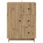 vidaXL Πλαϊνό γραφείο Artisan Δρυς 66 x 34,5 x 90 εκ