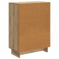 vidaXL Πλαϊνό γραφείο Artisan Δρυς 66 x 34,5 x 90 εκ
