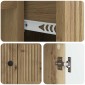 vidaXL Πλαϊνό γραφείο Artisan Δρυς 66 x 34,5 x 90 εκ