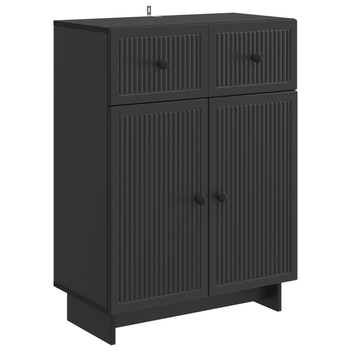 vidaXL Πλαϊνό γραφείο Μαύρο 66 x 34,5 x 90 εκ Επεξεργασμένο Ξύλο