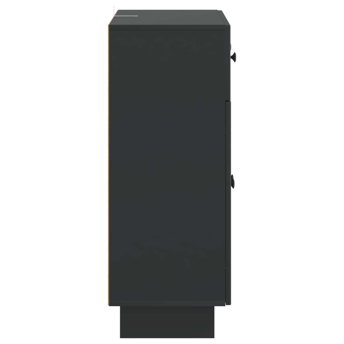 vidaXL Πλαϊνό γραφείο Μαύρο 66 x 34,5 x 90 εκ Επεξεργασμένο Ξύλο