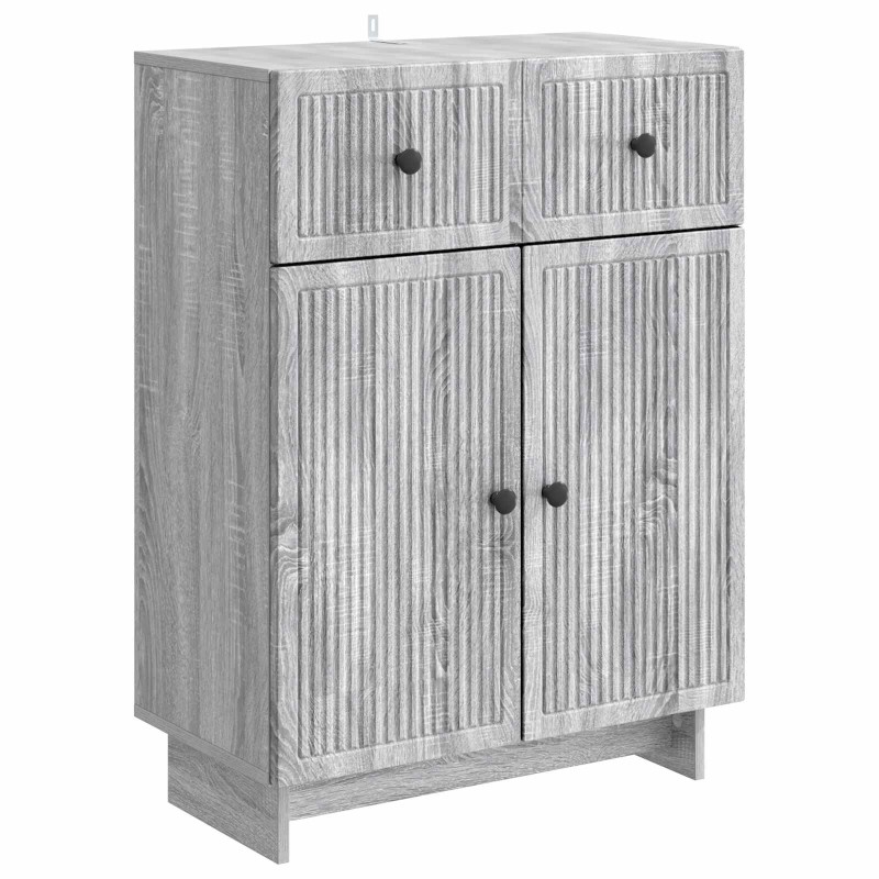 vidaXL Πλαϊνό γραφείο Γκρι Sonoma 66 x 34,5 x 90 εκ Επεξεργασμένο Ξύλο