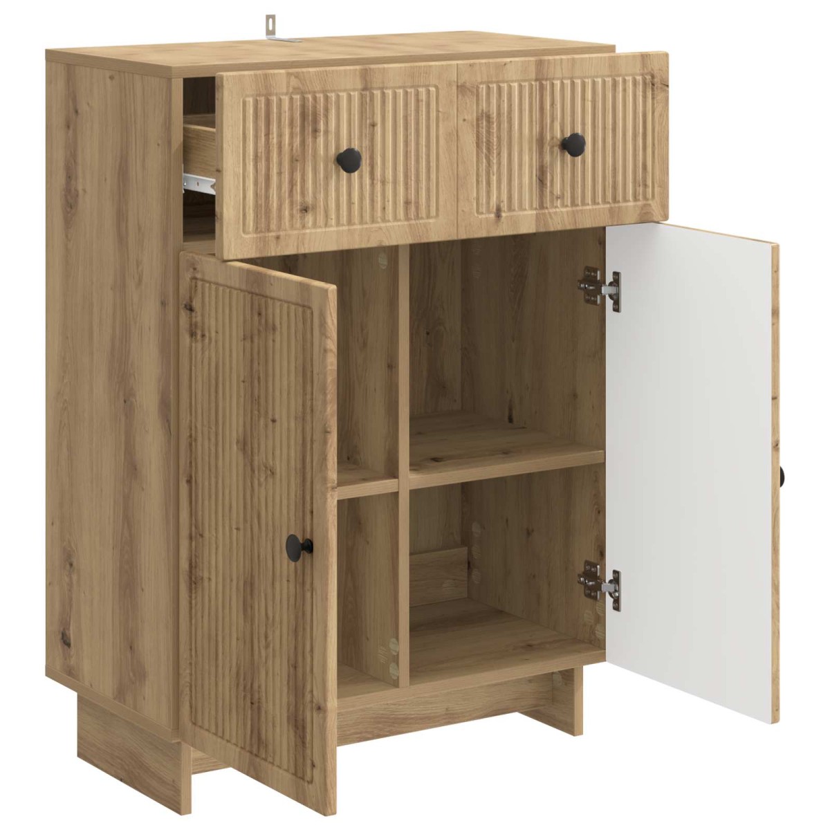 vidaXL Πλαϊνό γραφείο Artisan Δρυς 66 x 34,5 x 90 εκ