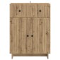 vidaXL Πλαϊνό γραφείο Artisan Δρυς 66 x 34,5 x 90 εκ